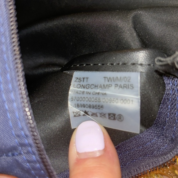 Navy Long Champ nylon back pack - Picture 5 of 7